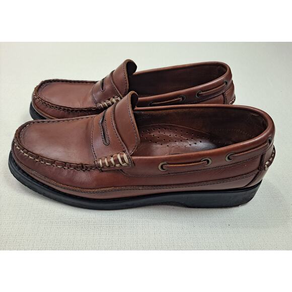 Brown Shoe Company Men's 9.5M Aspen Casual Loafer Genuine Leather Upper Slip-On - Picture 2 of 7